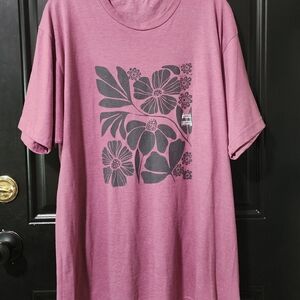 Floral Graphic T-Shirt in Mauve